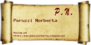 Peruzzi Norberta névjegykártya
